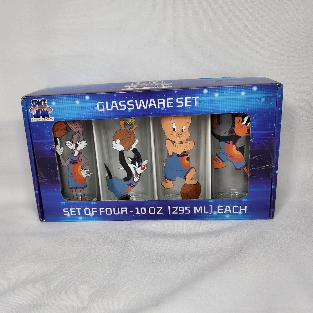 SPACE JAM New Legacy Glassware set for four 10oz each